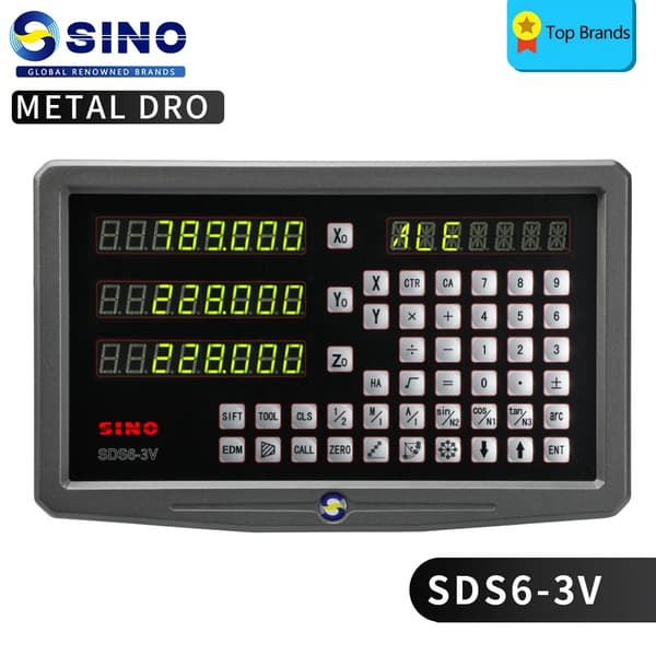 Digitalt avläsningsdisplay, hög precision, metallhölje, SDS6-3V DRO