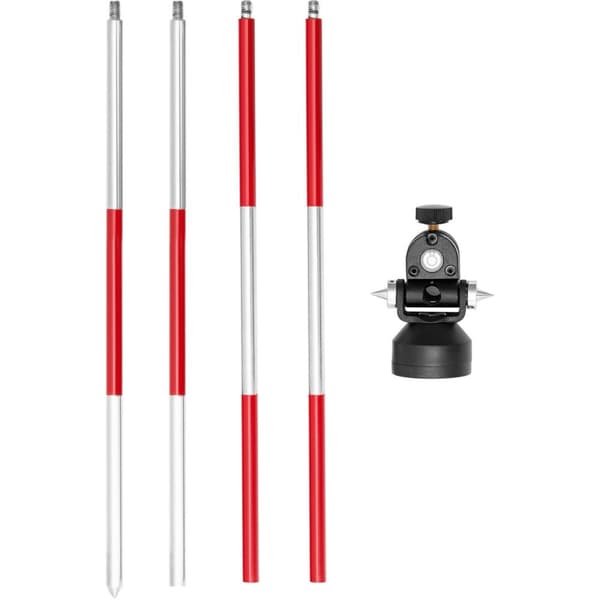 Miniprisma avståndsmätare spegel med stång silverbeläggning dia. 3,5 cm 1,26 m