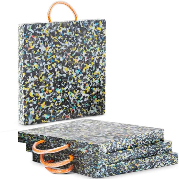 Firkantet stabiliseringspude til kranfødder, 40 x 40 cm, op til 12.000 kg, sæt med 4 stk.