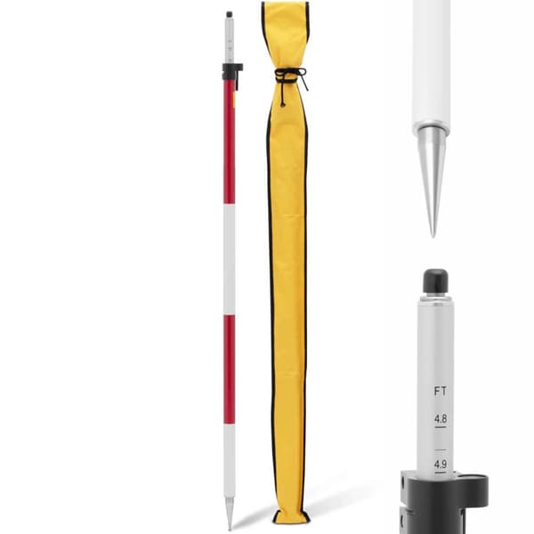Geodetisk stolpe för spegelprisma, vikbar, dia. 32mm längd 2,5m