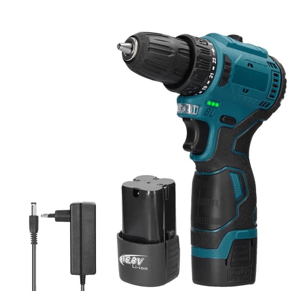 Skruetrækker, Børsteløs Motor, Lithium Elektrisk, SET D 2 Batterier, EU SET D 2 Batteries