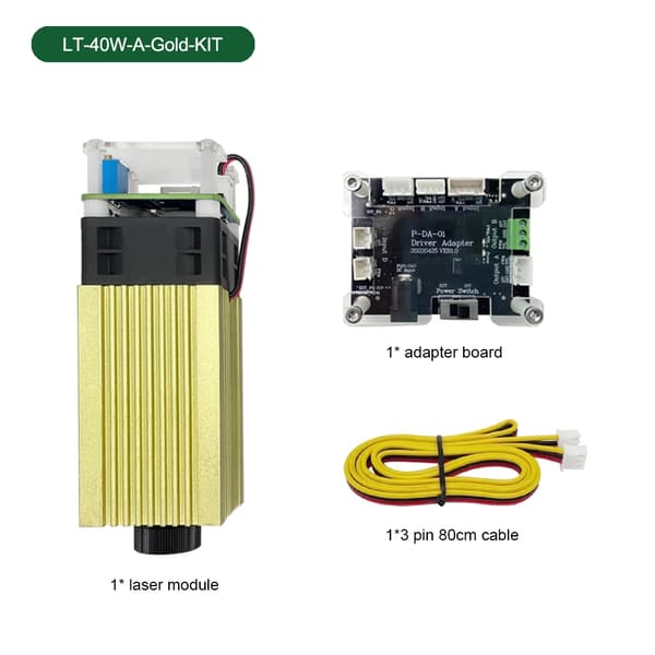 Laserhuvud, 5W optisk effekt, CNC-gravermaskin, LT-40W-F23-KIT