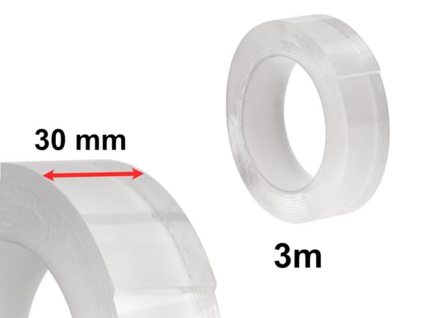 Vesitiivis kaksipuolinen nano-asennusteippi 30mmx3m
