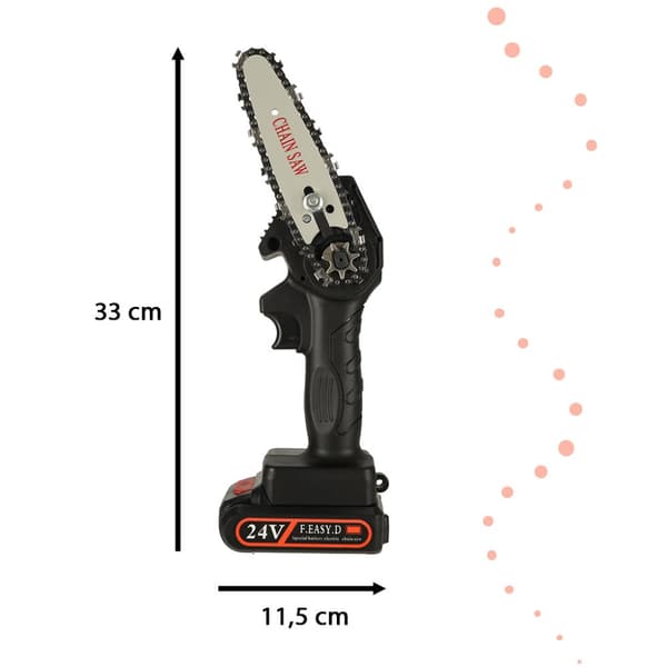 Motorsav, håndsav, USB, i kuffert