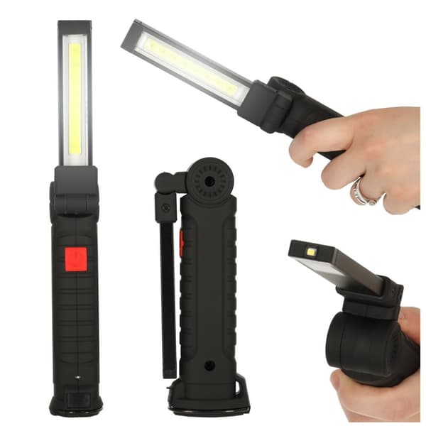 Værkstedslampe USB lommelygte 5 modes magnetkrog genopladeligt batteri 1200 mAh 200 lm KAFUWELL