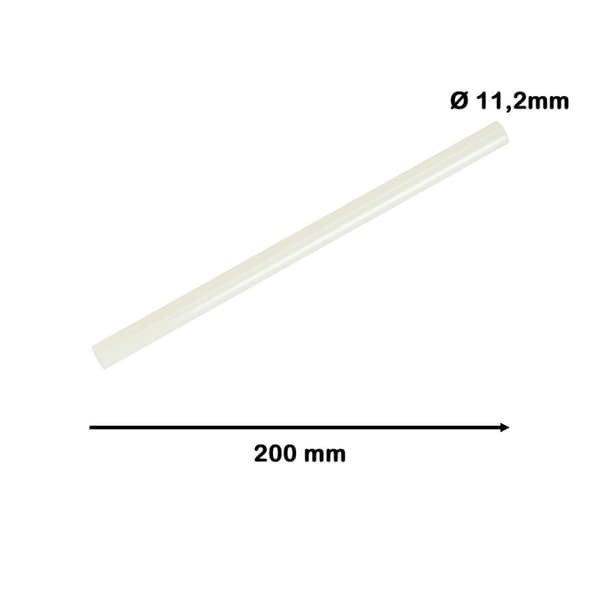 Kuumaliimapistoolin patruunat, värittömät, 11mm x 200mm, 1kg