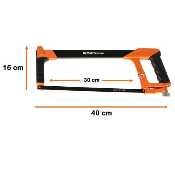 Håndsavbue metal båndsavklinge aluminium håndtag klingejustering 300 mm WOKIN