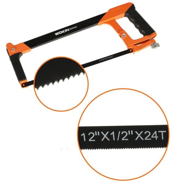 Håndsavbue metal båndsavklinge aluminium håndtag klingejustering 300 mm WOKIN