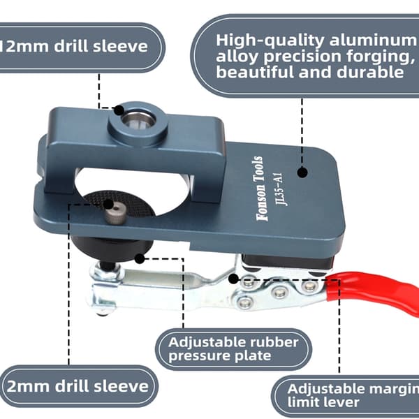 35 mm præcisionssmedet værktøj til hængselhuller i aluminiumslegering