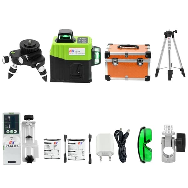 3D5 Laser Niveau, 12 Linjer, Selvnivellerende med 360-graders Rotation,Niveau Laser Linje