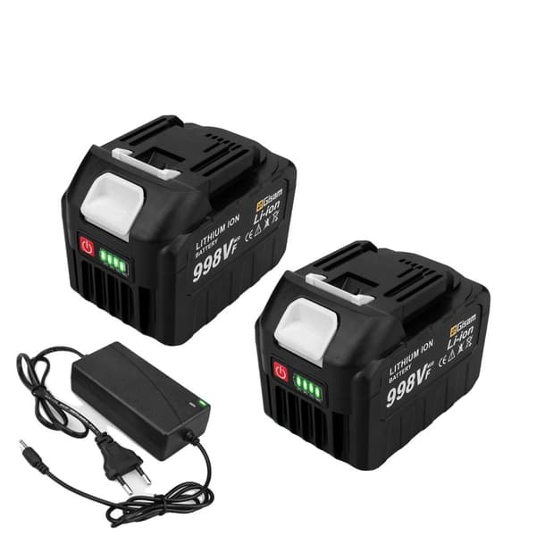 18V Litiumjonbatteri, hög kapacitet 22500mAh eller 15000mAh, kompatibelt med Makitas elverktyg,2x998VF-1xLaddare