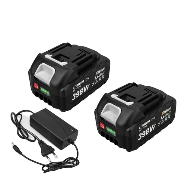 18V Litiumjonbatteri, hög kapacitet 22500mAh eller 15000mAh, kompatibelt med Makitas elverktyg,2x998VF-1xLaddare 2x398VF-1xCharger