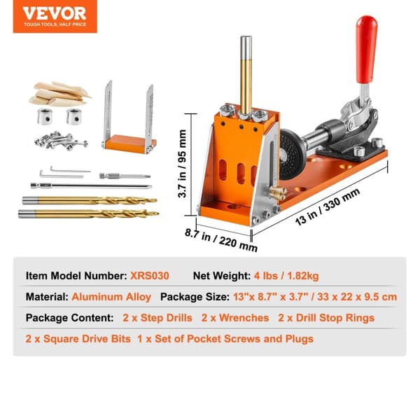 Lomme Hul Jig Kit, Justerbar Dybdeområde, Holdbart Aluminiumslegering,30 computere