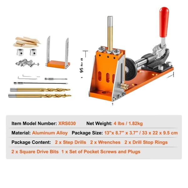 Lomme Hul Jig Kit, Justerbar Dybdeområde, Holdbart Aluminiumslegering,30 computere