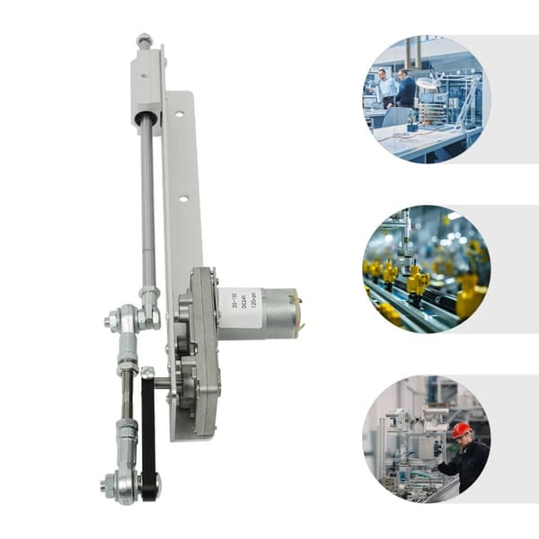 DC 24V Teleskopisk Lineær Aktuator, Justerbar Slaglængde 3-15cm, Hastighed 20-120RPM