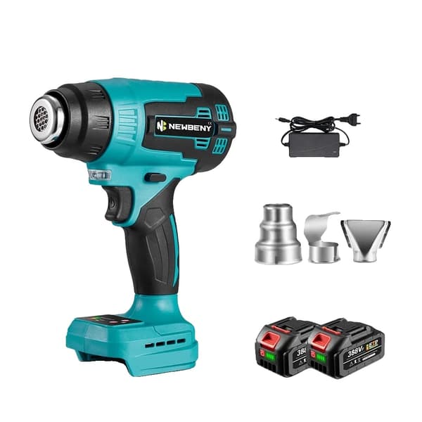 Elektrisk varmluftspistol, 2000W effekt, 50-500℃ temperaturområde,Ingen batteri 2 Battery EU Plug