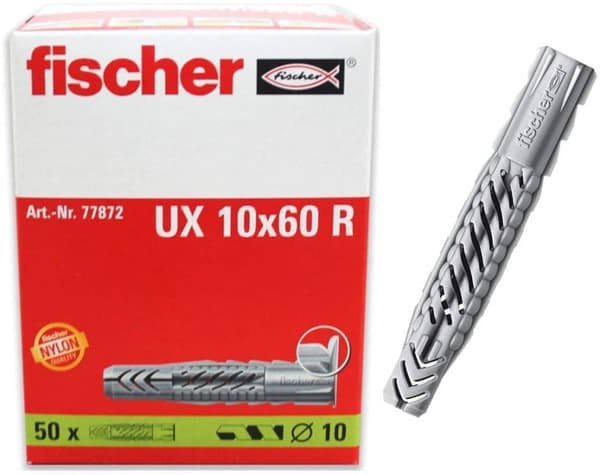 Nailontuppi Fischer UX; 10x60 mm; 50 kpl.