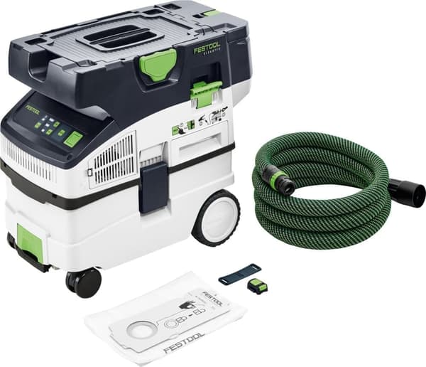 Akkupölynimuri  Festool CLEANTEC CTLC MIDI I-Basic; 18 V (ilman akkua ja laturia) musta, Vihreä, Valkoinen