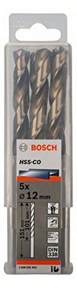 Metalliporanterä Bosch HSS-Co; DIN 338; 12x151 mm; 5 kpl.