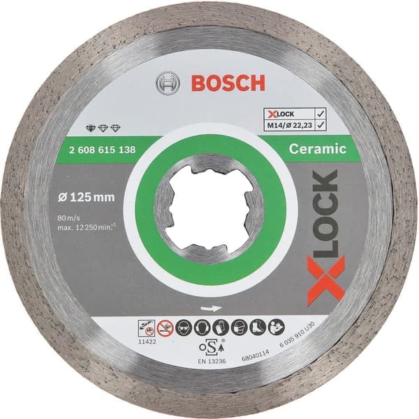 Timanttikatkaisulaikka Bosch XLOCK Standard Ceramic; 125 mm