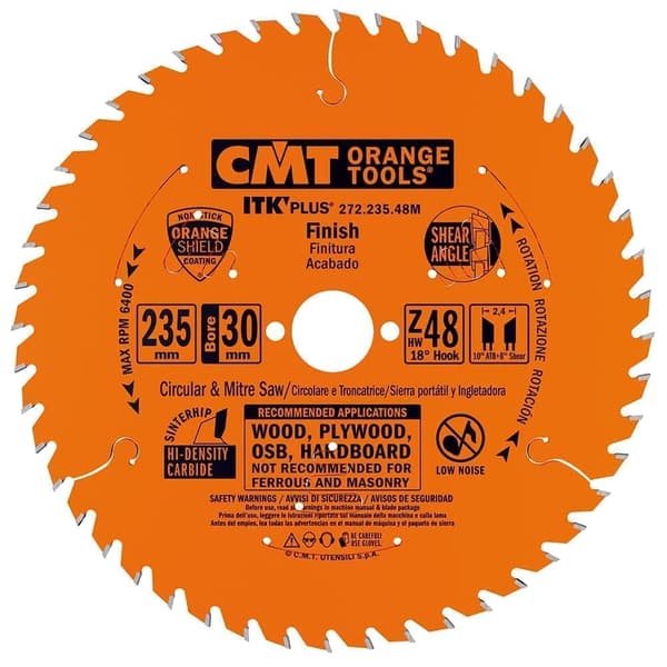 Katkaisuterä puulle CMT 272; 235x2,4x30,0 mm; Z48; 18°