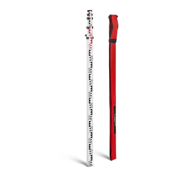 Foldbare nivelleringsliste 5 m stav + vaterpas