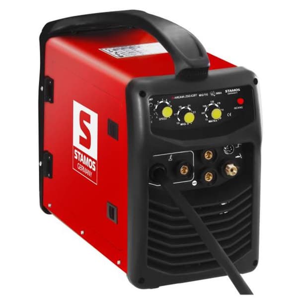 Puoliautomaattinen hitsauskone migomat TIG MIG/MAG MMA 250A IGBT Stamos Saksa + 5kg lanka