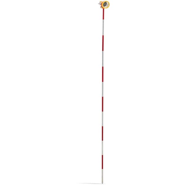 Miniprisma avståndsmätare spegel med stolpe och botten silverbeläggning dia. 3,6 cm 1,26 m