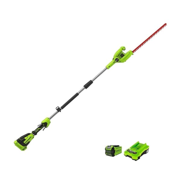 Teleskooppi pensasleikkuri Greenworks G40PHAK2; 40 V; 1x2,0 Ah; 51 cm pituus; akkukäyttöinen