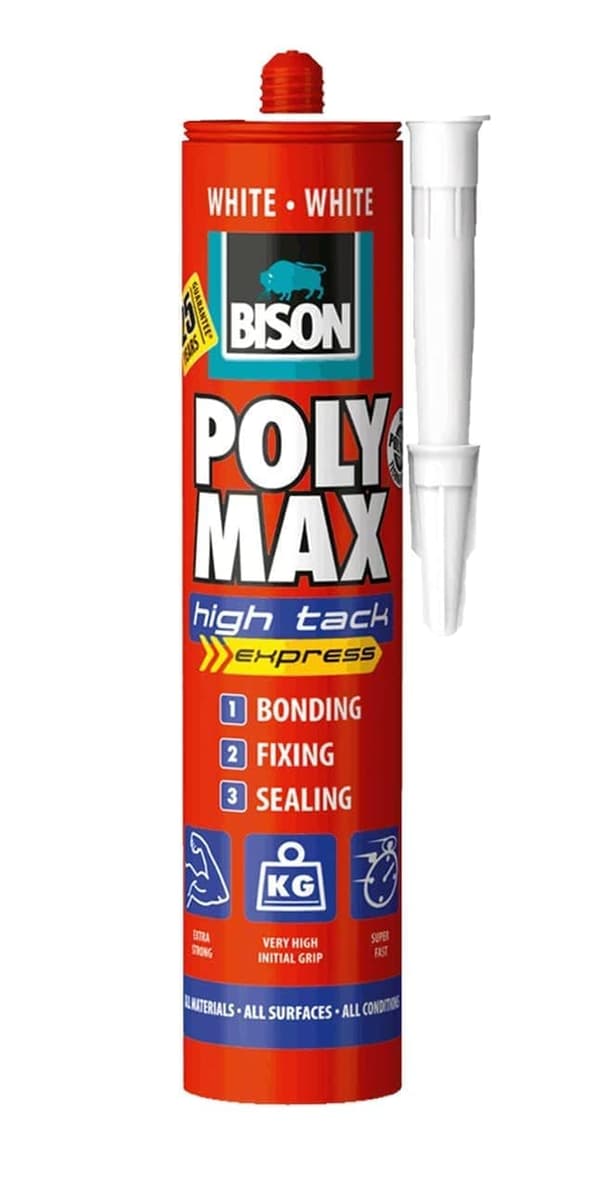 Liima Bison 6307917 Poly Max High Tack; 425 g; valkoinen