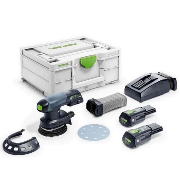 Epäkeskohiomakone Festool ETSC 125 3,0 I-Plus; 18 V; 2x3,0 Ah akku