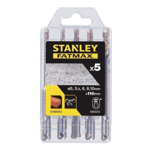 Betoniporanteräsarja Stanley FatMax; SDS-plus; 5-10 mm; 5 kpl.