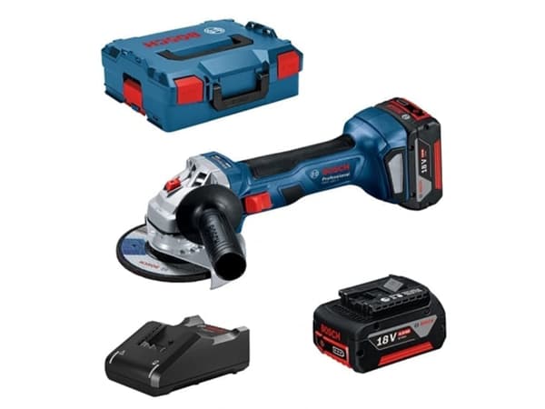 Akkukäyttöinen kulmahiomakone Bosch GWS 18V-7 Professional; 18 V; 2x4,0 Ah akku