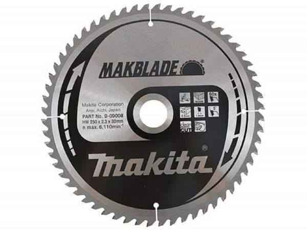 Katkaisuterä puulle Makita; 250x2,3x30,0 mm; Z60; 5°