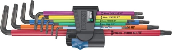 Kuusiokoloavain Wera 967/9 TX XL Multicolour HF 1; TX8-TX40; 9 kpl.