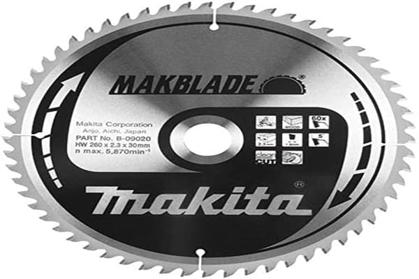Katkaisuterä puulle Makita MAKBLADE; 260x2,3x30,0 mm; Z80; 5°