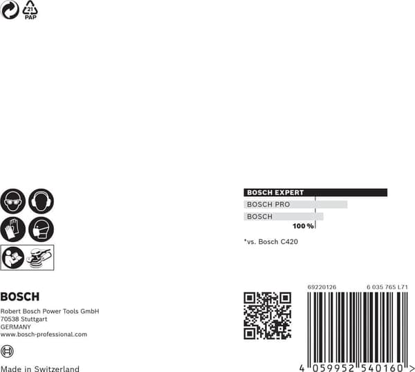 Hiomapaperi Bosch 2608900678; 125 mm; P320; 5 kpl.