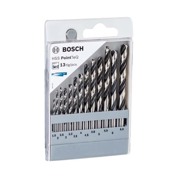 Metalliporanteräsarja Bosch PointTeQ; 1,5-6,5 mm; 13 kpl.