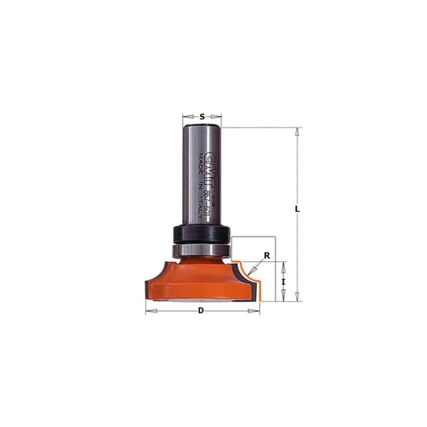 Profiilijyrsin B CMT 967.101.11B; 38/12,5 mm; laakereilla