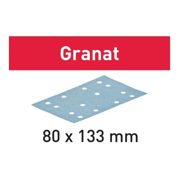 Hiomapaperi tasohiomakoneeseen Granat; 80x133 mm; P100; 100 kpl.