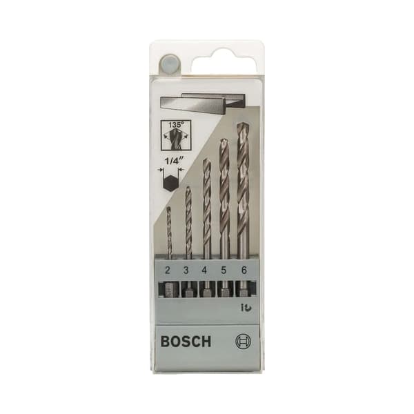 Metalliporanteräsarja Bosch; 2-6 mm; 5 kpl.