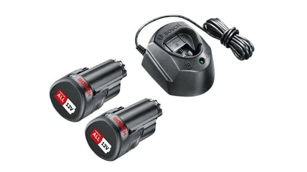 Akku Bosch StarterSet PBA 12V; 12 V; 2x1,5 Ah + laturi GAL 1210 CV