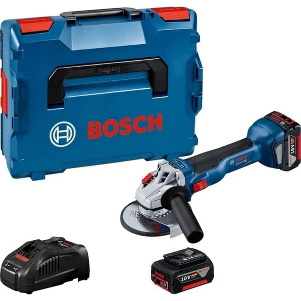 Kulmahiomakone Bosch GWS 18V-10; 18 V; 2x5,0 Ah akku