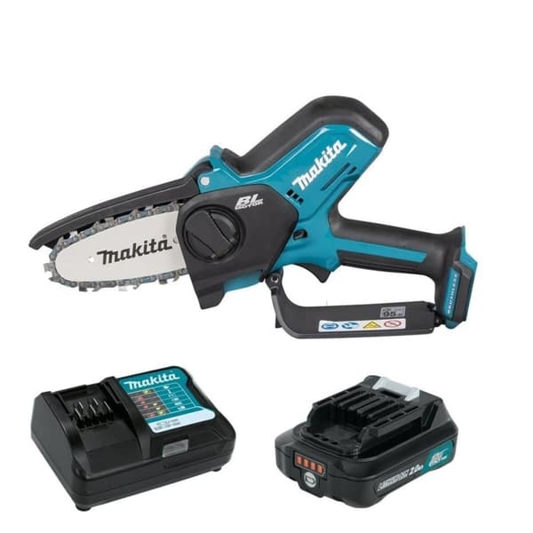 Moottorisaha oksien karsimiseen Makita UC100DWA01; 12 V; 1x2,0 Ah akku; 10 cm laippa