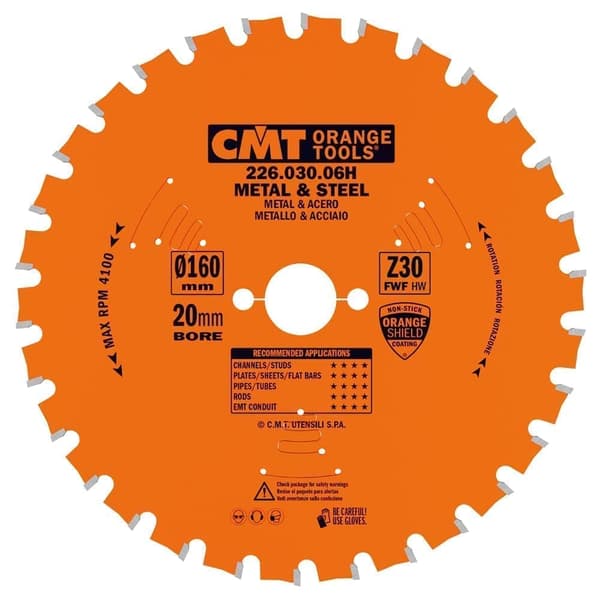 Katkaisulaikka metalli CMT 226; 160x1,6x20; Z30; 0°