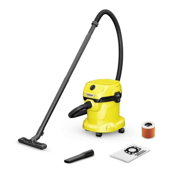 Pölynimuri Karcher WD 2 Plus V-15/4/18/C musta, Keltainen