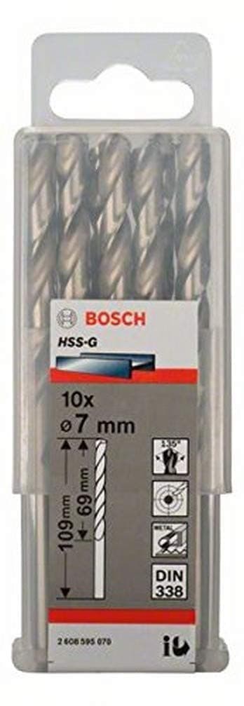 Metalliporanterä Bosch HSS-G; DIN 338; 7x109 mm; 10 kpl.