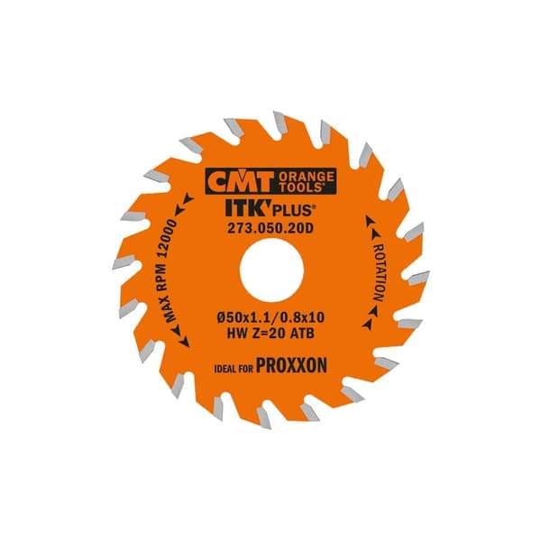 Katkaisuterä puulle CMT ITK-Plus® 271; 50x1,1x10; Z20; -5°