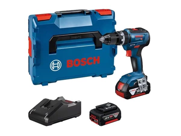 Iskupora / ruuvinväännin Bosch GSB 18V-55; 18 V; 2x4,0 Ah akku + L-Boxx