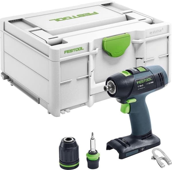 Pora/ruuvinväännin Festool T 18+3-Basic; 18 V (ilman akkua ja laturia)